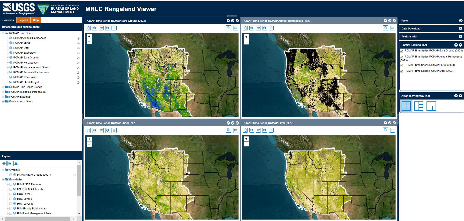 MRLC Rangeland viewer