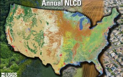 Annual NLCD image of CONUS showing land features